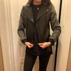 Black Rivet leather jacket